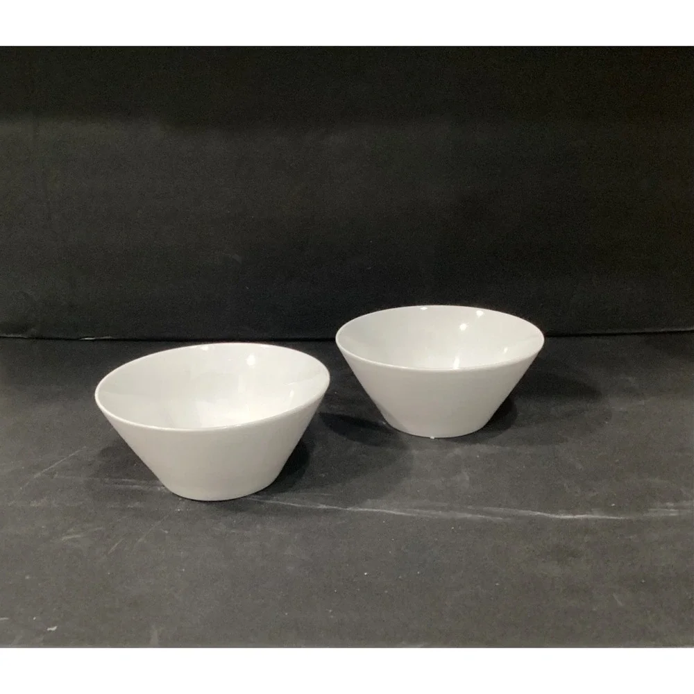 Food Network Set‎ of 2 White Soup Cereal Bowls 6.5